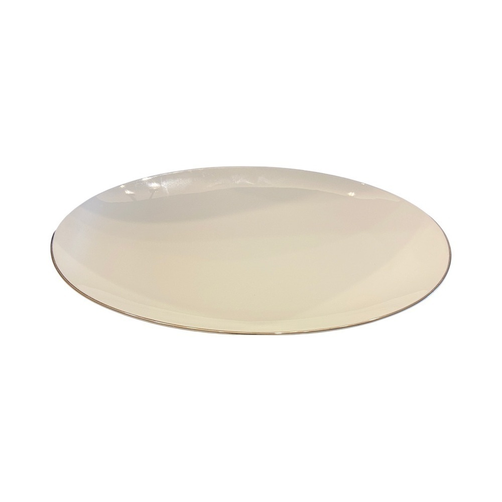 Noritake White and Silver China 14 Inch Platter - Picture 2 of 5